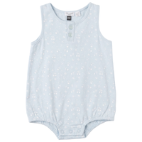 Little Fragile Printed Double Button - Blue Mist