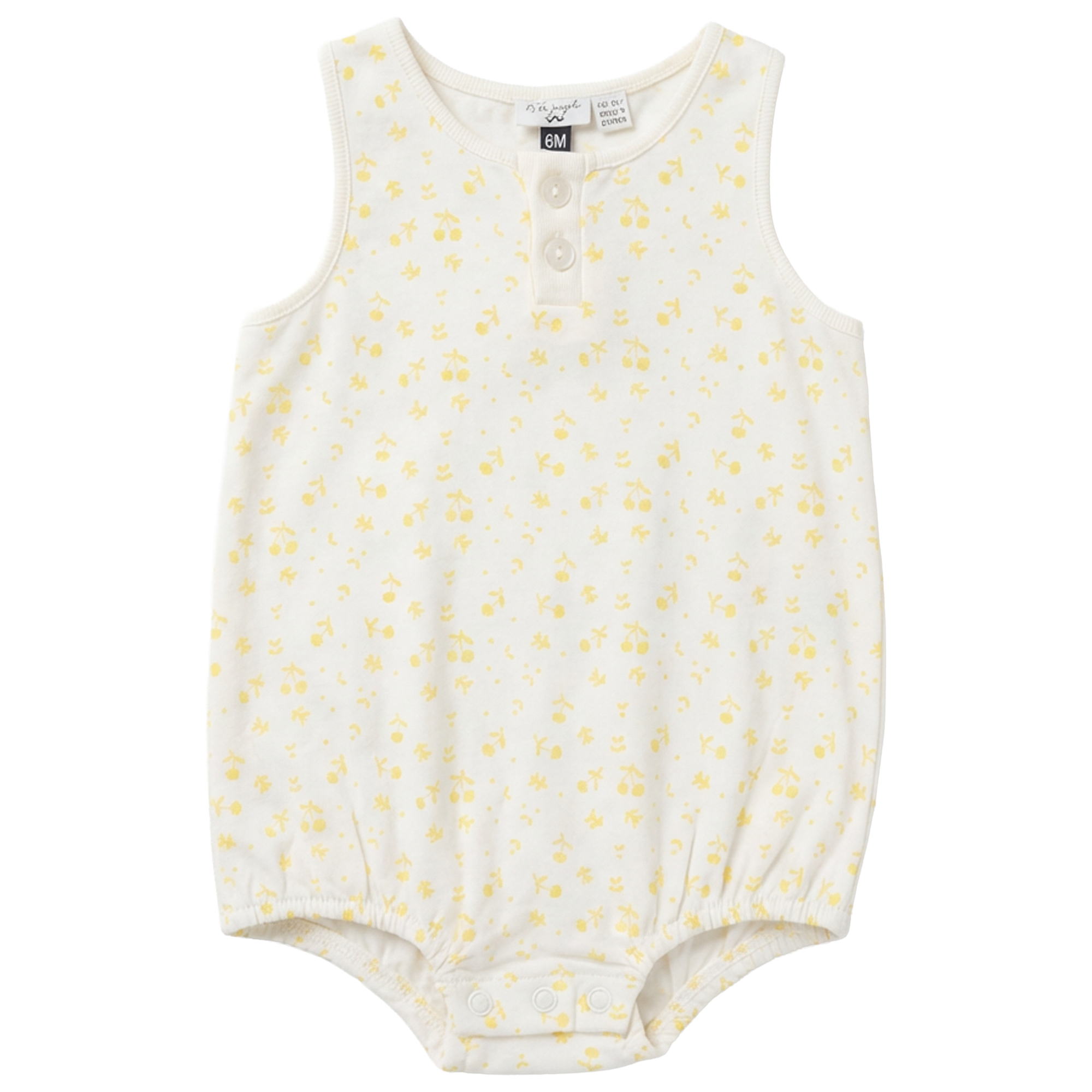 Little Fragile Printed Double Button - Powder