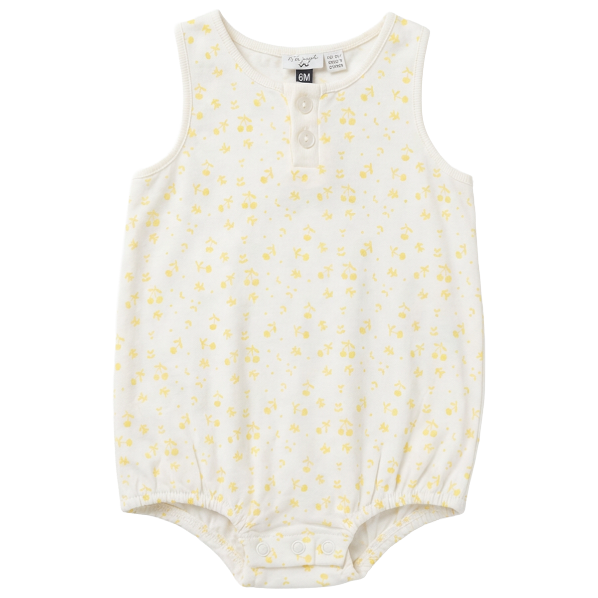 Little Fragile Printed Double Button - Powder
