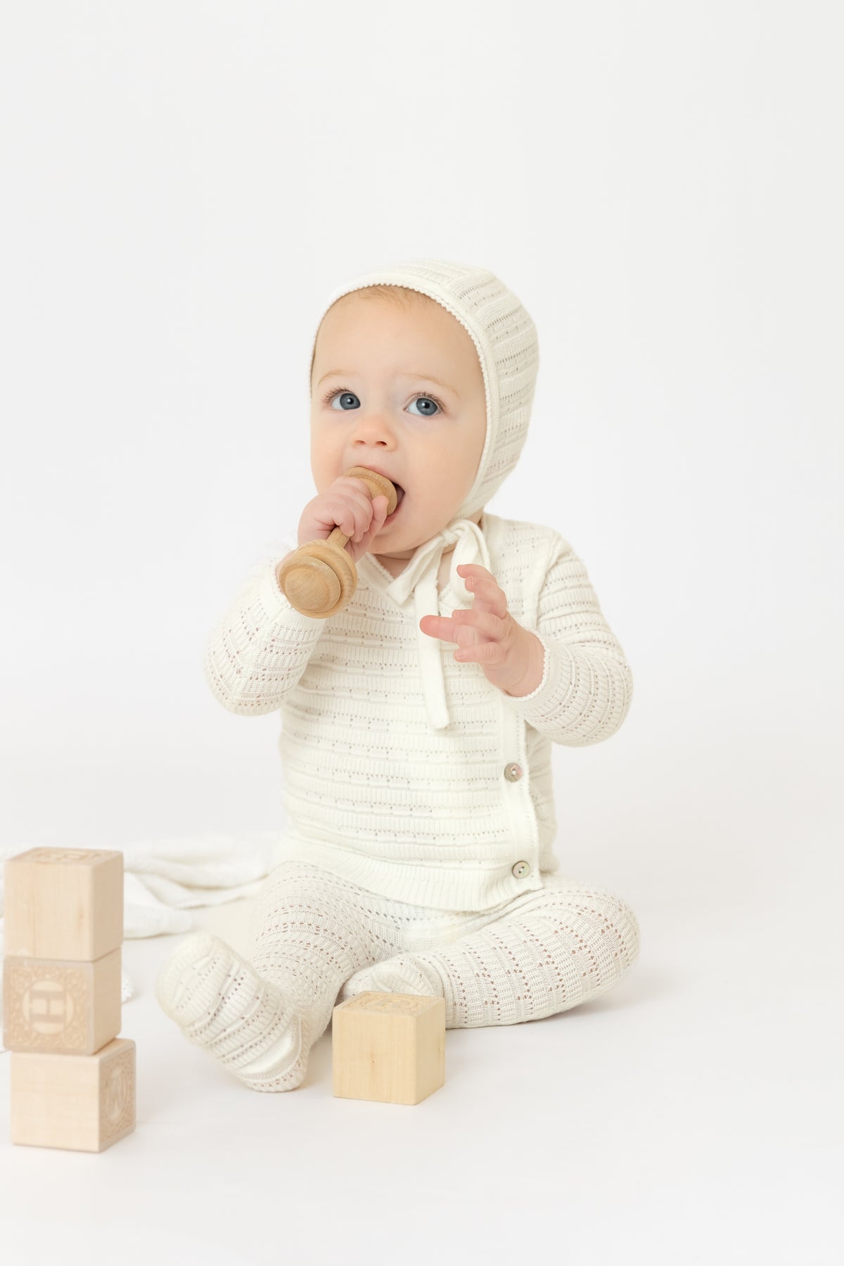Bee & Dee Knit Bris Full Set - Chalk White