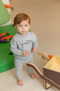 Bee & Dee Flower Truck Top & Pants Set - Blue Mist