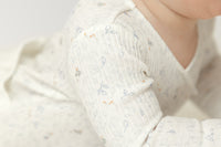 Bee & Dee Geese Wide Ribbed Footie & Beanie- Chalk White Boys