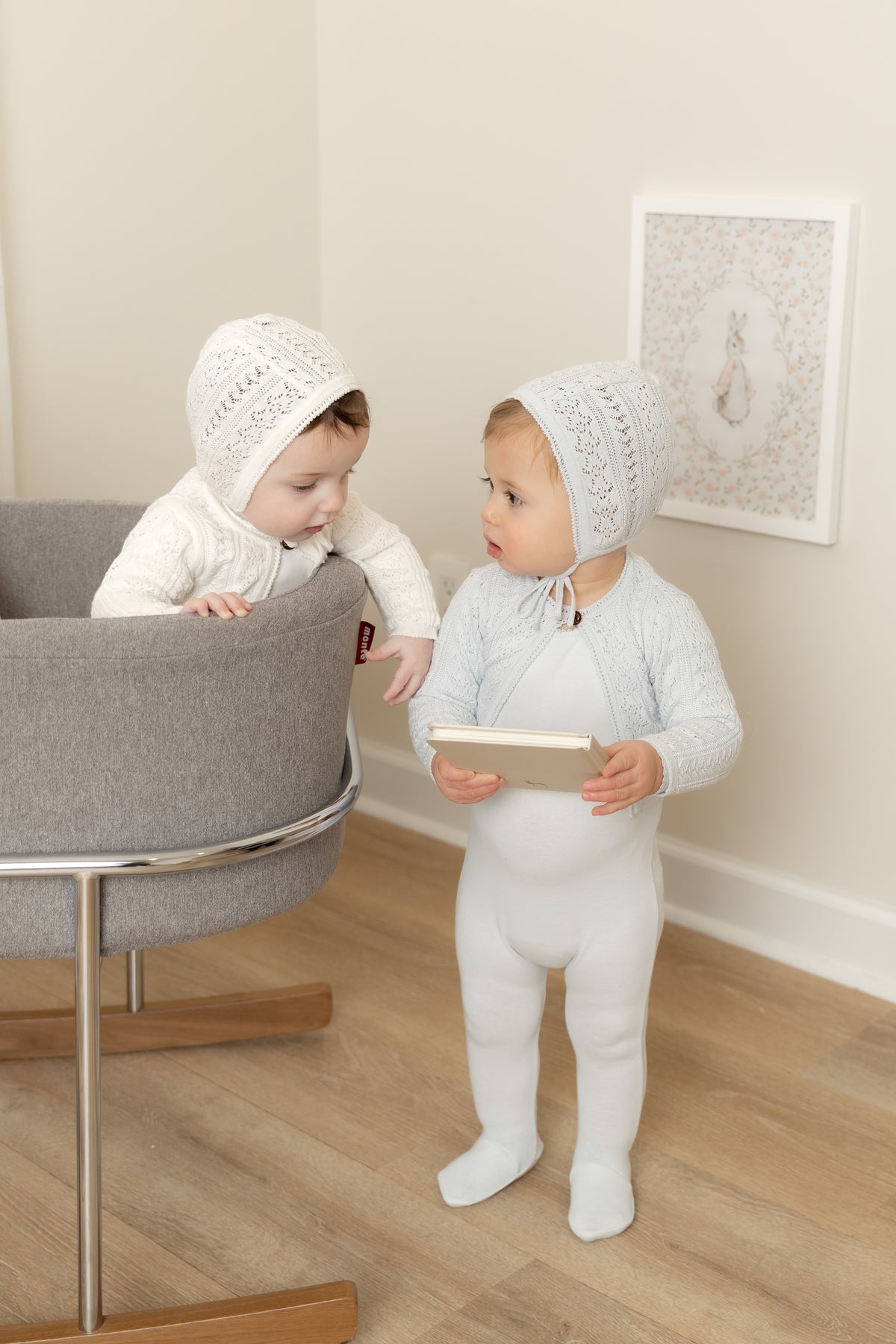 Bee & Dee Intricate Layette Set - Dusty Blue