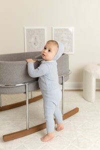 Bee & Dee Knit Ensemble Layette Set - Dusty Blue