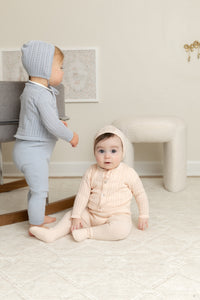 Bee & Dee Knit Ensemble Layette Set - Dusty Blue
