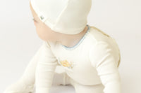 Bee & Dee Mail and Flowers Footie & Beanie - Chalk White Boys