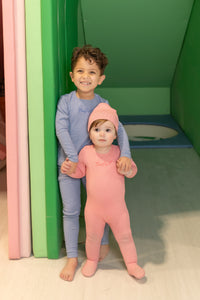 Bee & Dee Tada! Footie & Beanie- Bright Rose