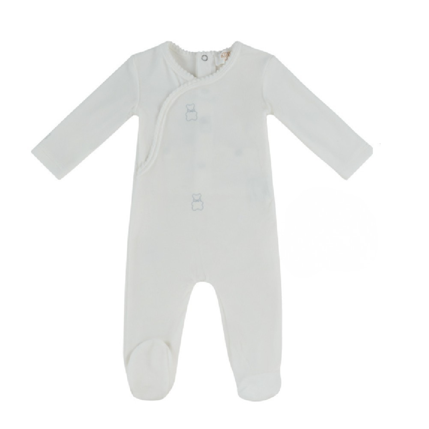 Kipp Petit Ours Pattern Footie - Blue