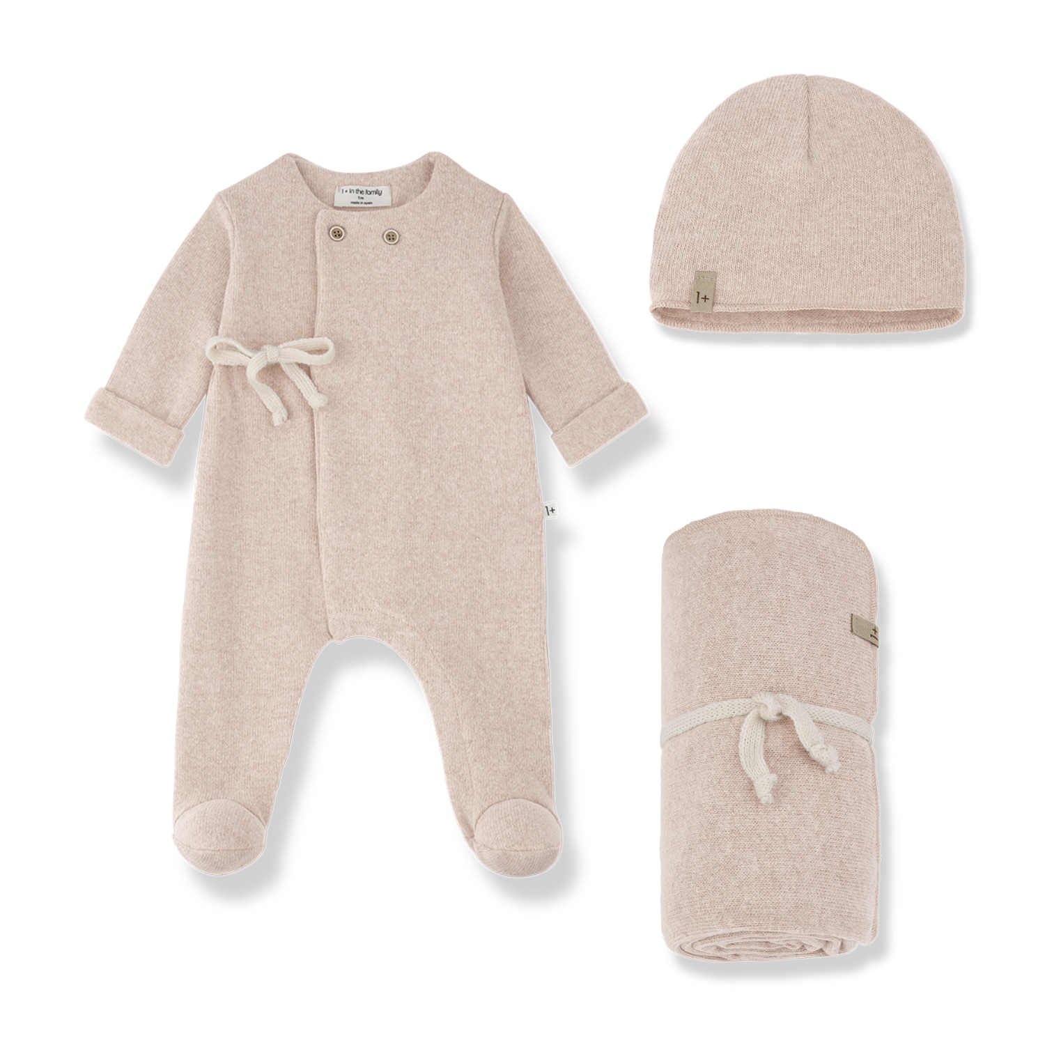 1 + In The Family Havre Layette Set - Nude