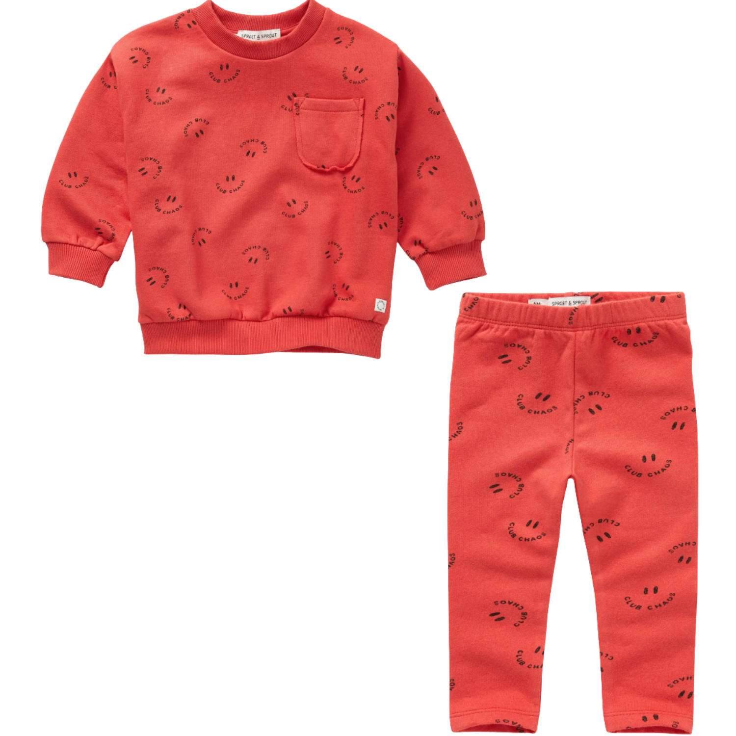 Sproet & Sprout Club Chaos Sweater & Leggings - Red