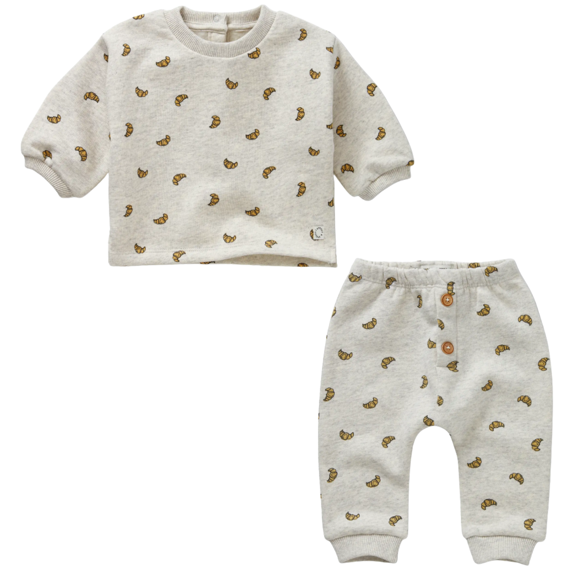 Sproet & Sprout Croissant Print Sweater & Pants
