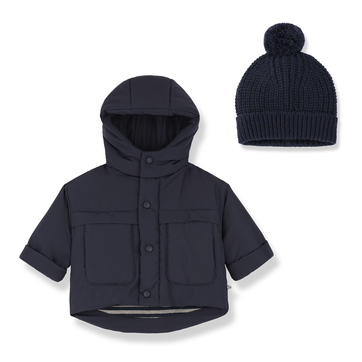 1 + In The Family Lucca Jacket & Beanie - Blue