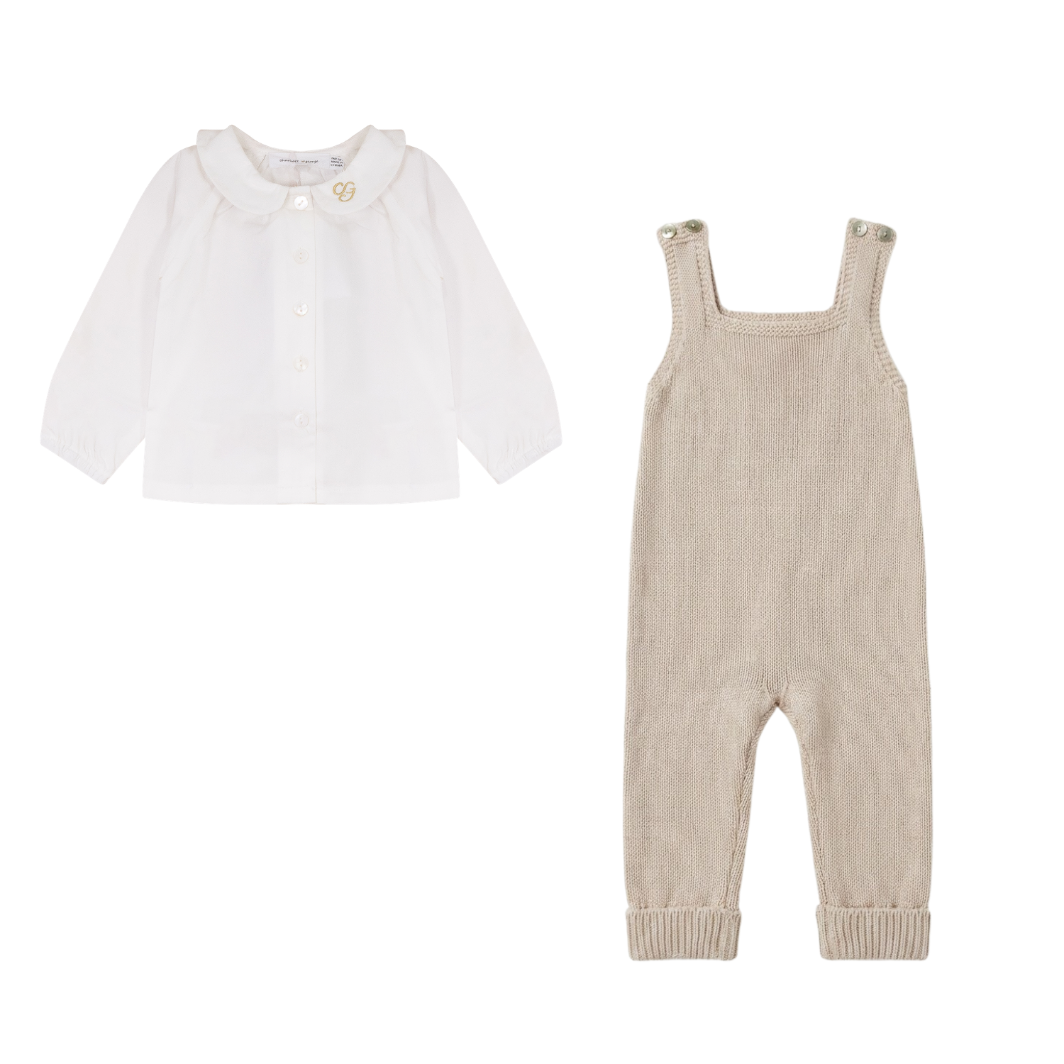 J'Taime Chenille Knit Romper & Shirt - Primrose