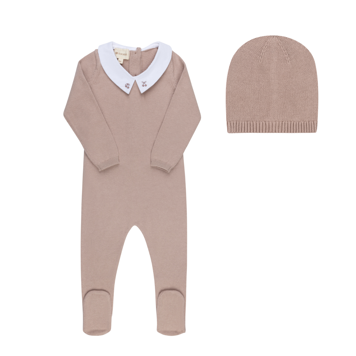 Looms Fair Isle Footie & Beanie - Mauve