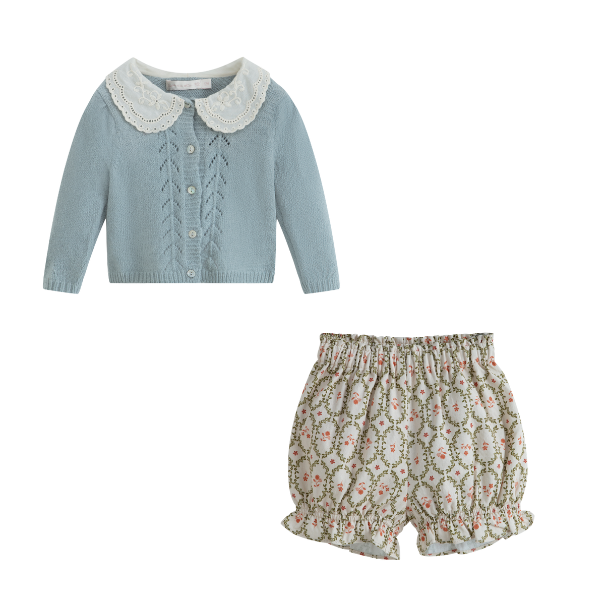 C'era Una Volta Selene Cardigan & Bloomer Set