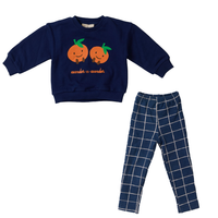 Wander & Wonder Navy Check Sweater & Leggings