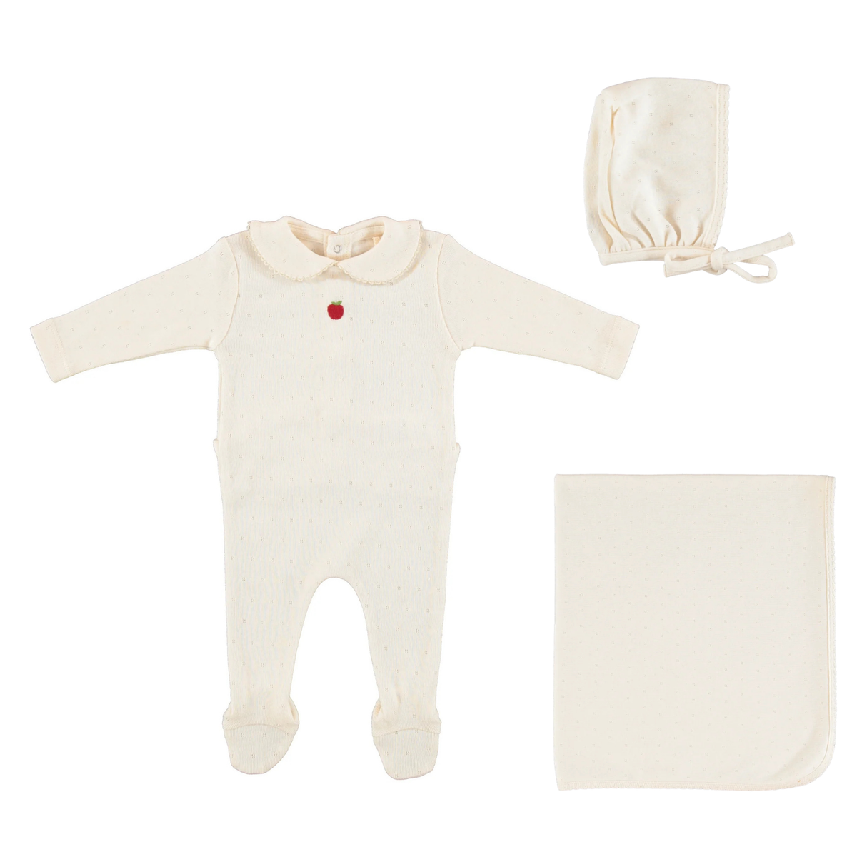 Bebe Organic Apple Collar Layette Set