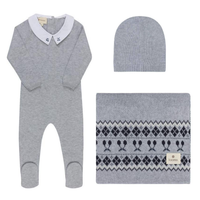 Looms Fair Isle Layette Set - Blue