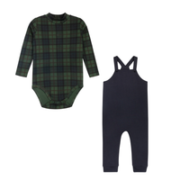 Elys & Co French Terry Scottish Onesie & Overalls - Navy