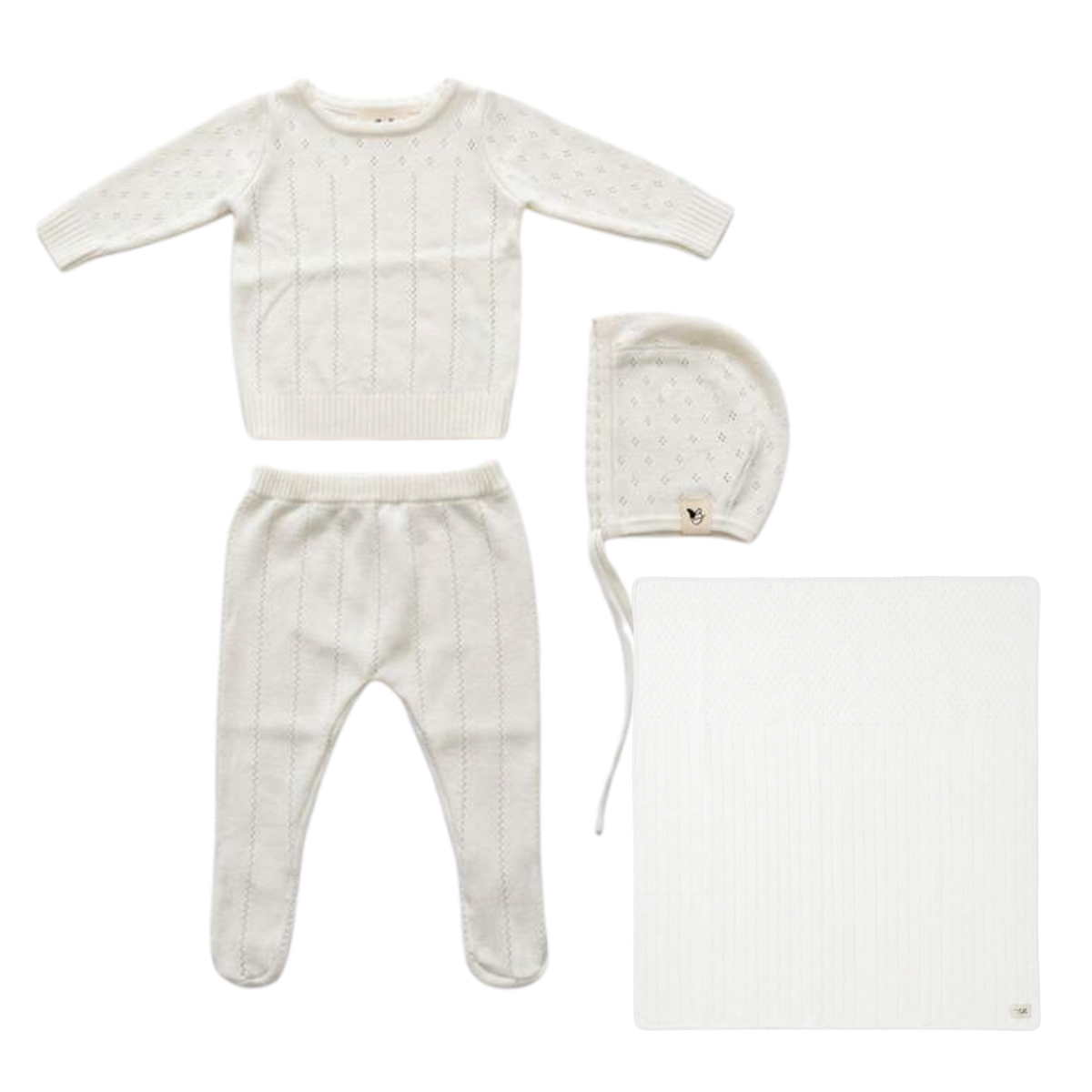 Bebe Bella Knit Pointelle Full Bris Set