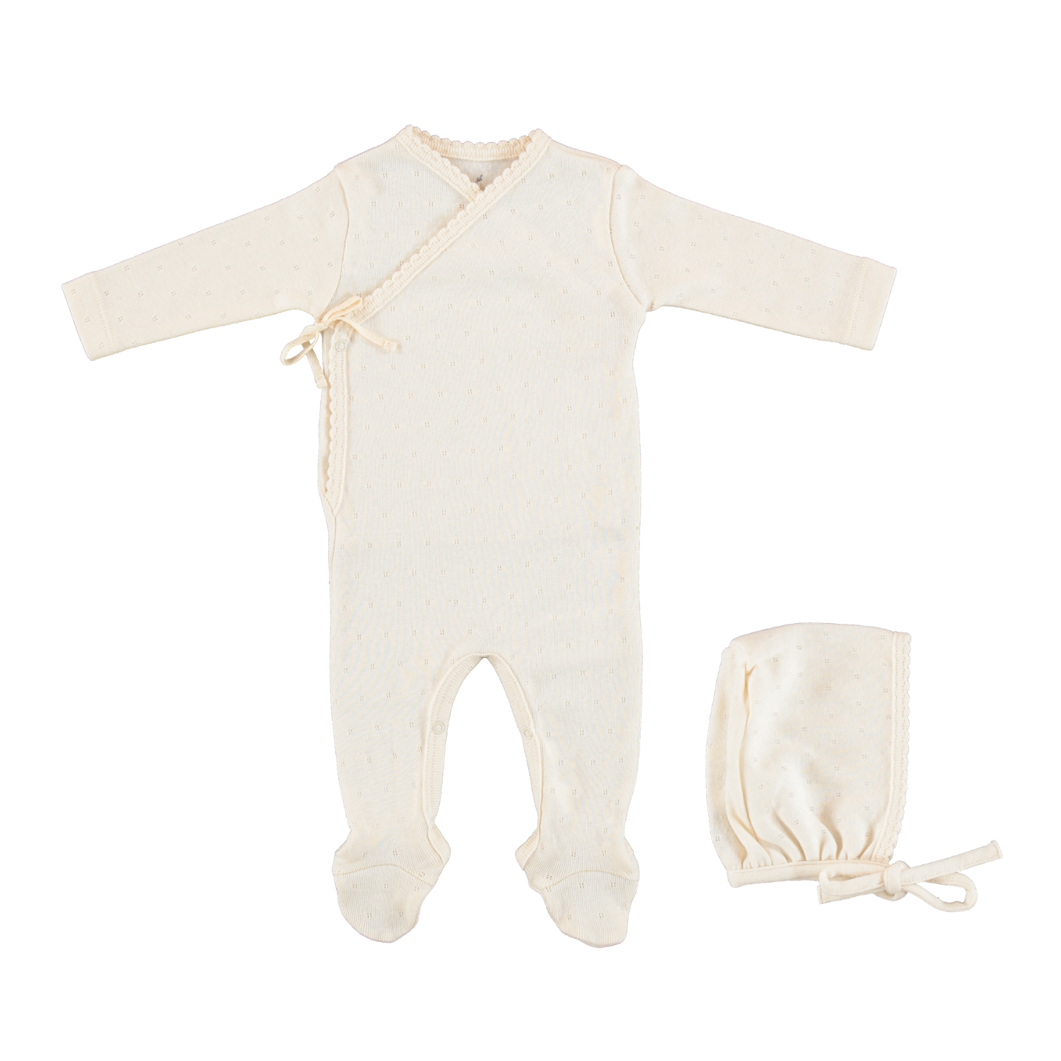 Bebe Organic Wrap Footie & Bonnet AW26 - Natural