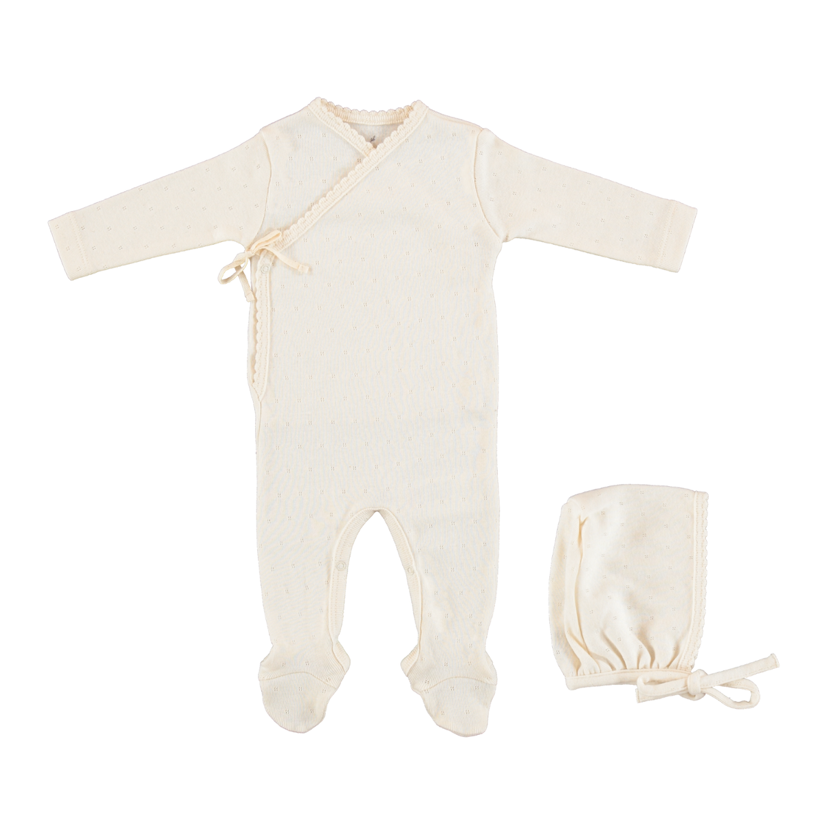 Bebe Organic Wrap Footie & Bonnet AW26 - Natural