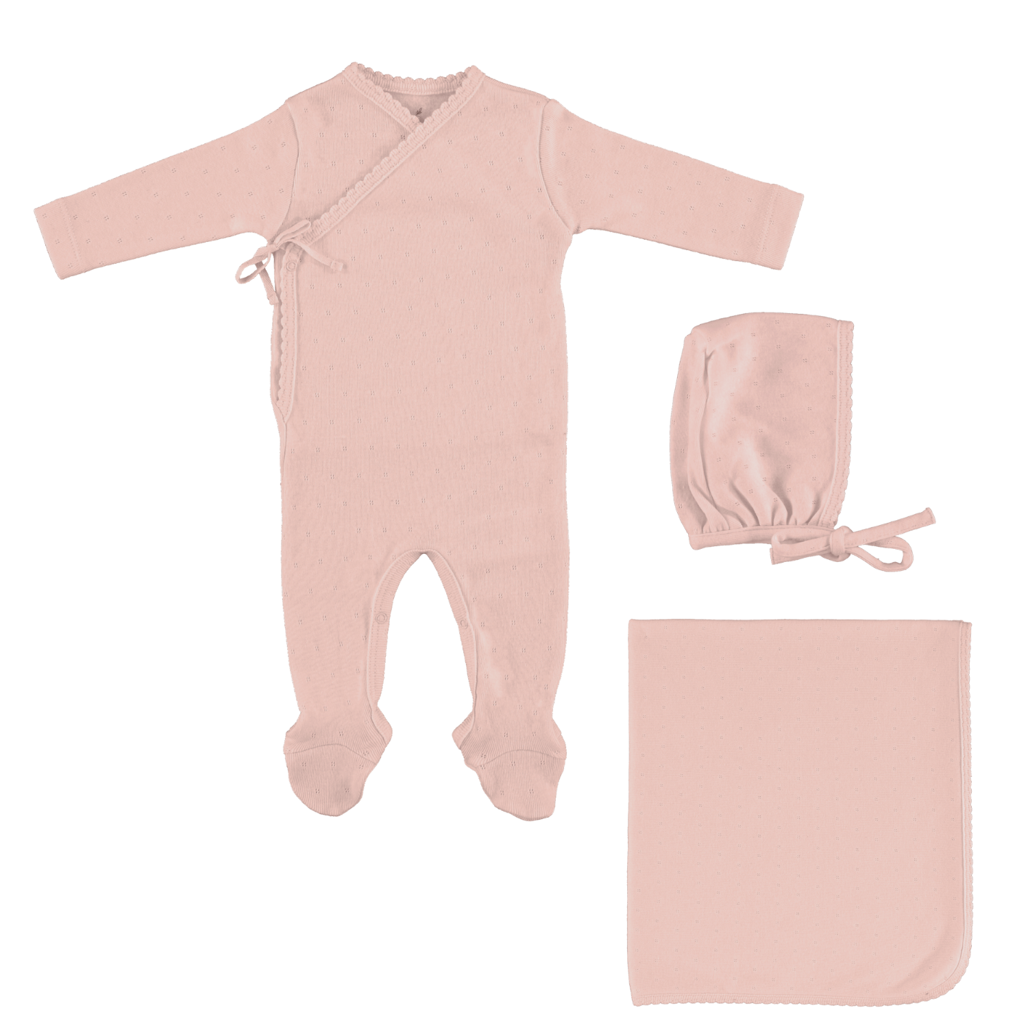 Bebe Organic Wrap Layette Set AW26 - Blush