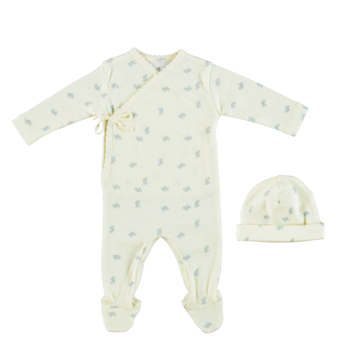 Bebe Organic Aaron Wrap Footie & Bonnet