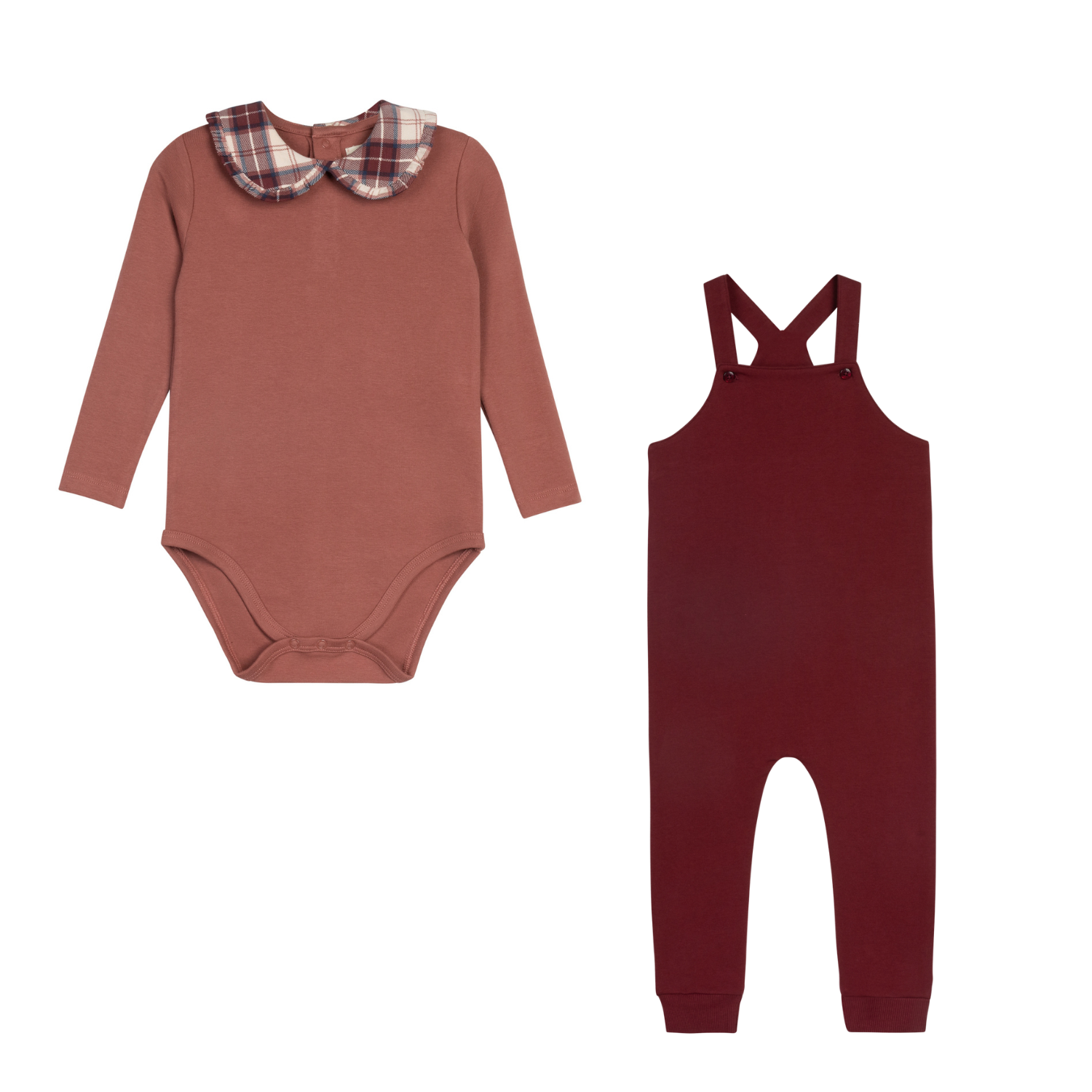 Elys & Co French Terry Scottish Onesie & Overalls - Pink