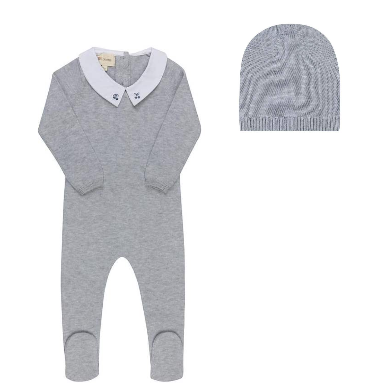 Looms Fair Isle Footie & Beanie - Blue