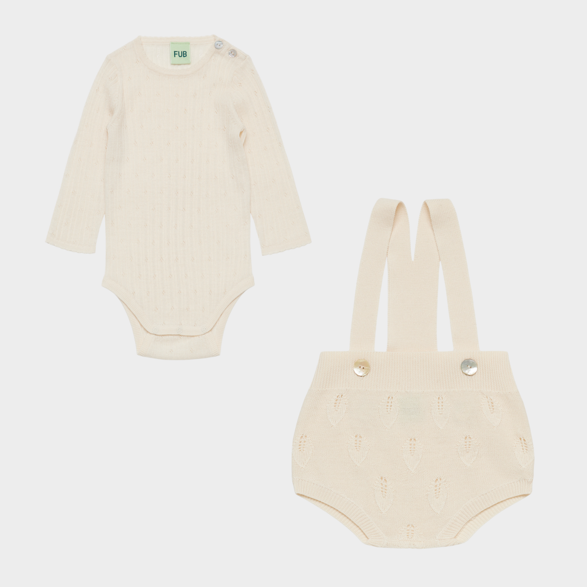FUB Ecru Leaf Onesie & Romper