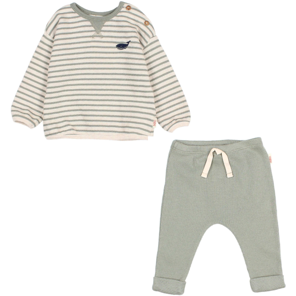 Buho Whale Stripe Sweater & Leggings