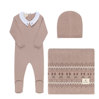 Looms Fair Isle Layette Set - Mauve