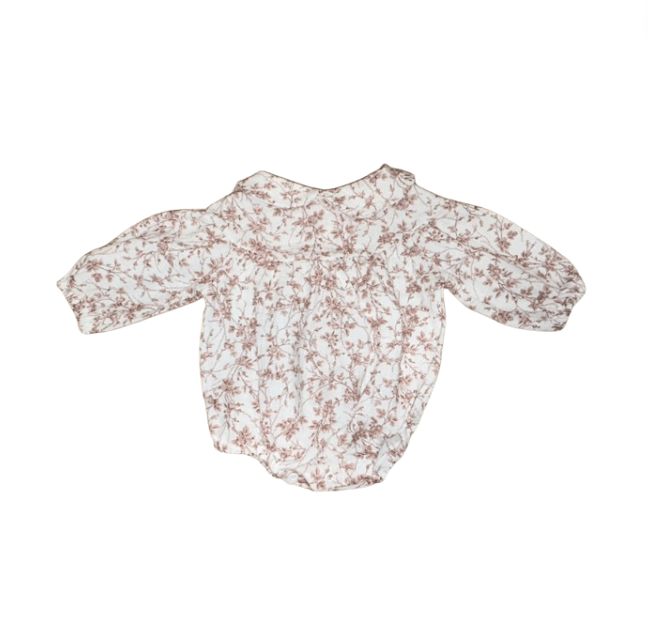 Latte Baby and Child Flower Romper