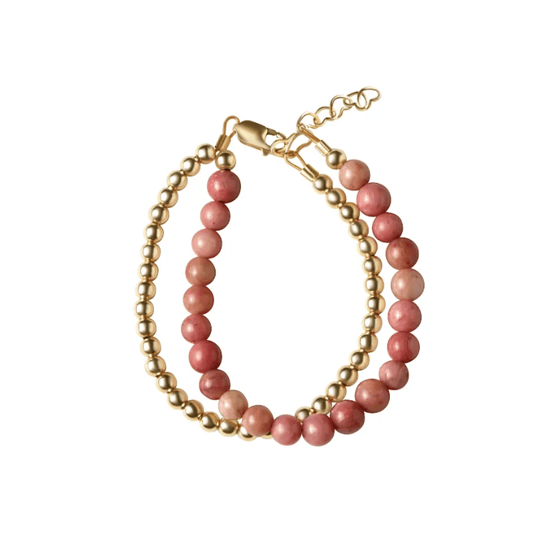 Circlets Mauve And Gold Double Bracelet