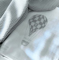 Petite Laure Hot Air Balloons Burp Cloths