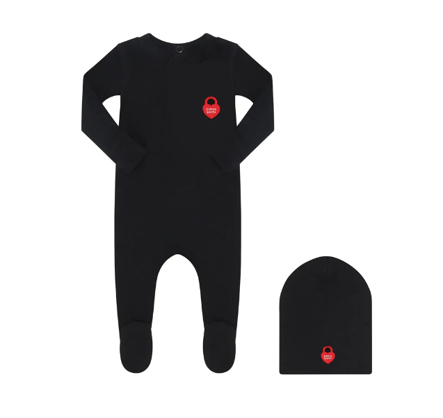 Little Parni Heart Logo Footie & Beanie