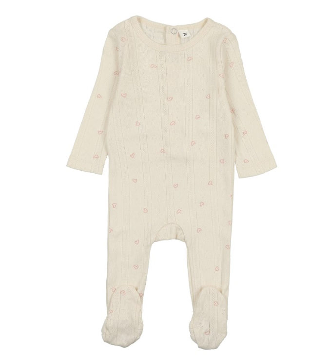 Bonjoy Printed Pointelle Hearts Layette Set