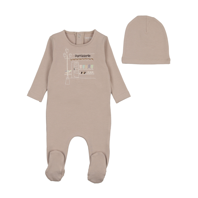 Bee & Dee Patisserie Footie & Beanie - Toast Bee & Dee Patisserie Footie & Beanie - Toast