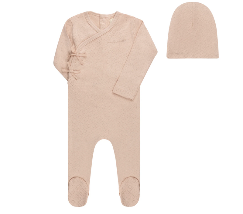 Ely's & Co Amore Pointelle Footie & Beanie