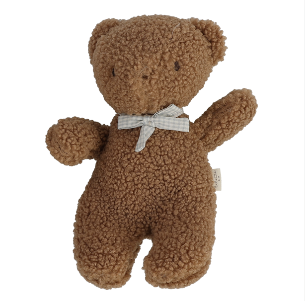 Lilette Bear with Bow - Brown/ Pale Blue