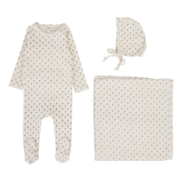 Lilette Ballard Print Layette Set - Milk
