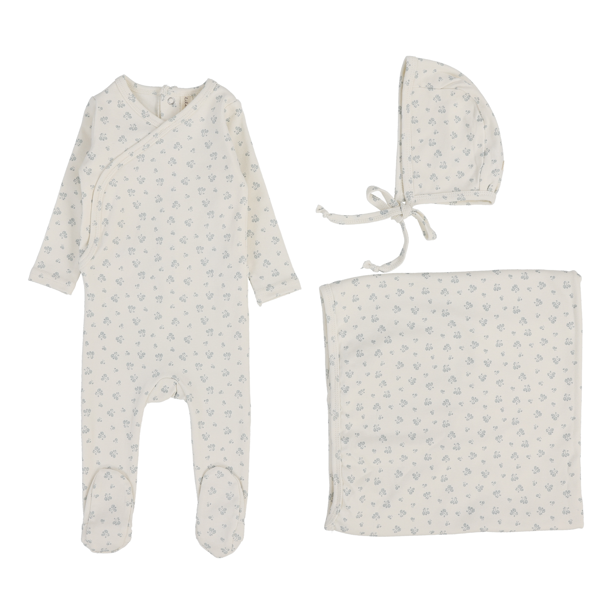 Lilette Bud Layette Set - Cream/Blue