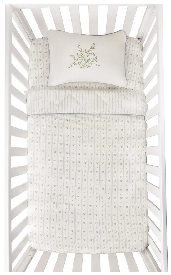 Elys & Co Linear Leaf Crib Set