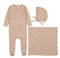 Lilette Printed Wrapover Layette Set - Petal