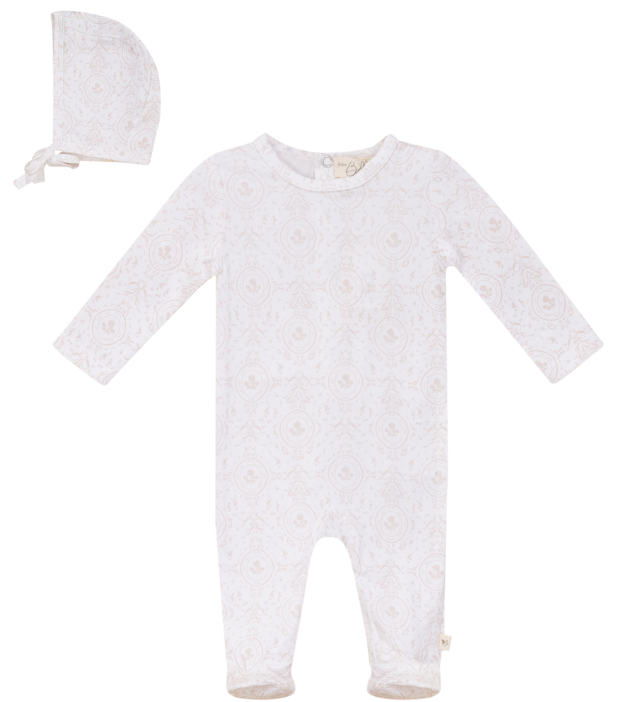 Bebe Bella Rose Antique Footie & Hat