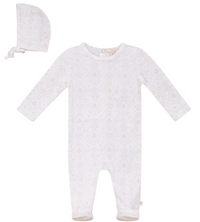 Bebe Bella Rose Antique Footie & Hat