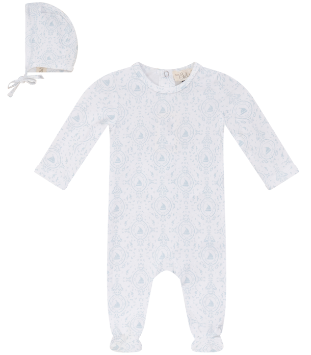 Bebe Bella Antique Sailboat Footie & Hat