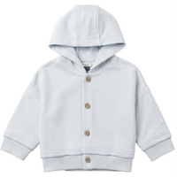 Little Fragile Solid Hooded Jacket- Blue