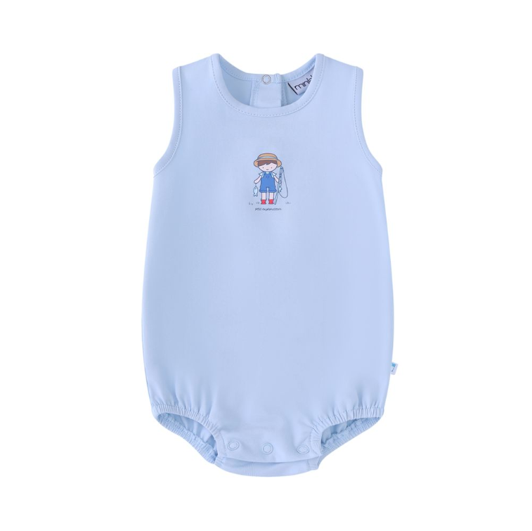 Minilabel Fisherman Romper - Light Blue